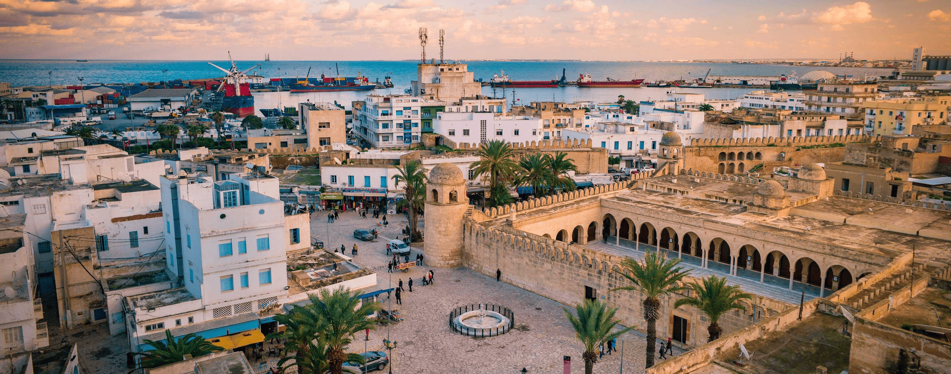 Aerial view of Sousse in Tunisia